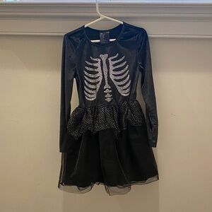H&M Kids Skeleton Dress - Black and Silver Halloween Costume or Dress